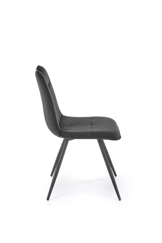 Sedia da pranzo in velluto K521 Nero (3)