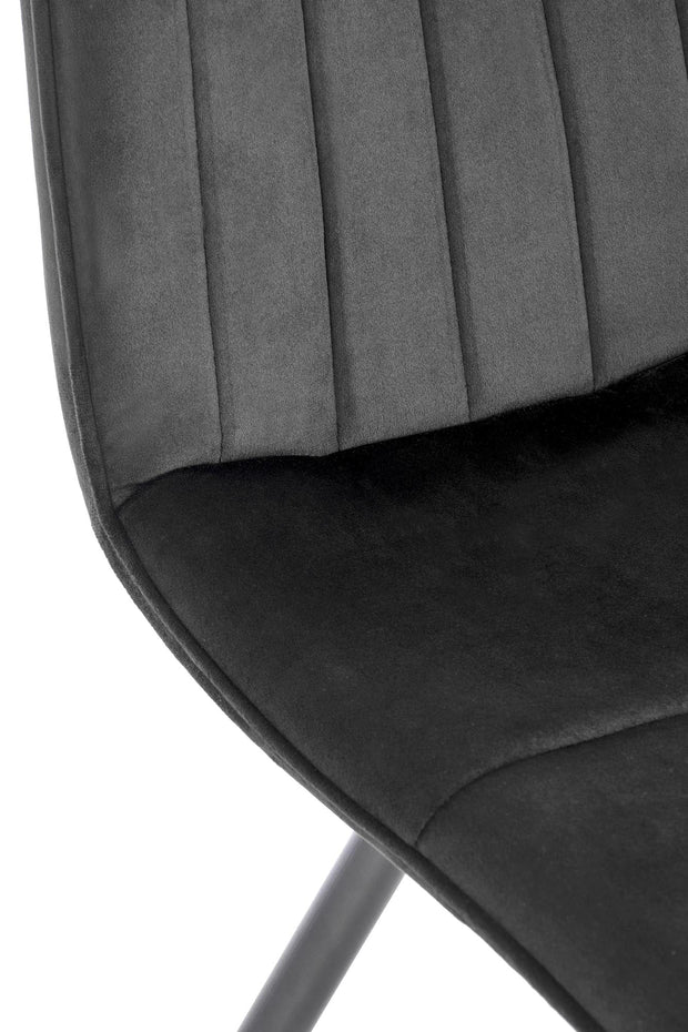 Sedia da pranzo in velluto K521 Nero (6)