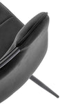 Sedia da pranzo in velluto K521 Nero (7)