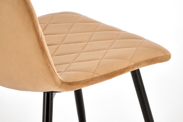 Sedia da pranzo in velluto K525 Beige (6)