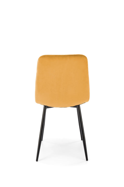 Sedia da pranzo in velluto K525 Giallo (1)