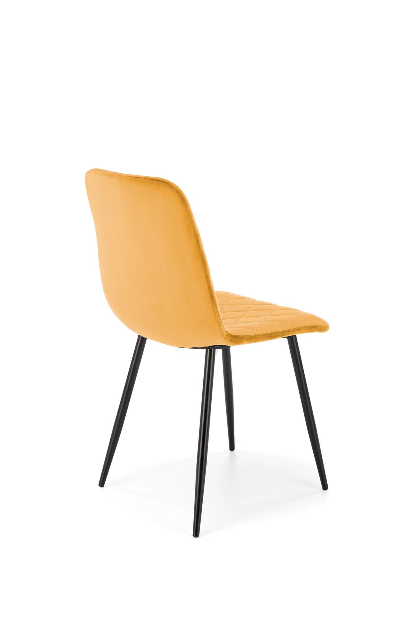 Sedia da pranzo in velluto K525 Giallo (3)