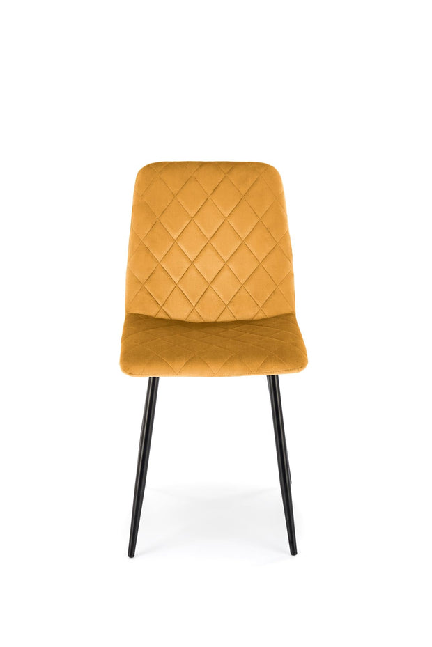Sedia da pranzo in velluto K525 Giallo (7)