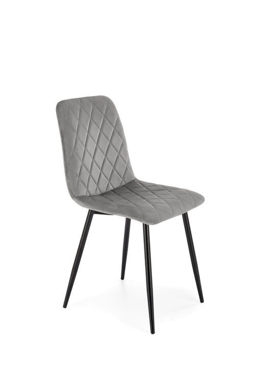 Sedia da pranzo in velluto K525 Grigio
