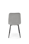 Sedia da pranzo in velluto K525 Grigio (1)