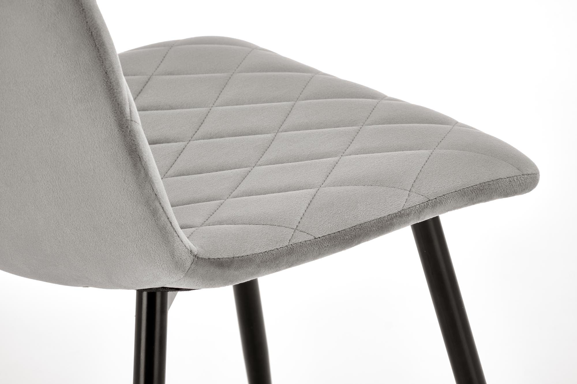 Sedia da pranzo in velluto K525 Grigio (6)