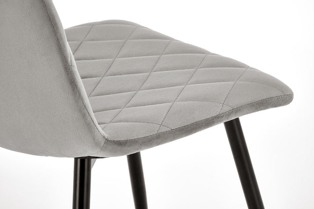 Sedia da pranzo in velluto K525 Grigio (6)