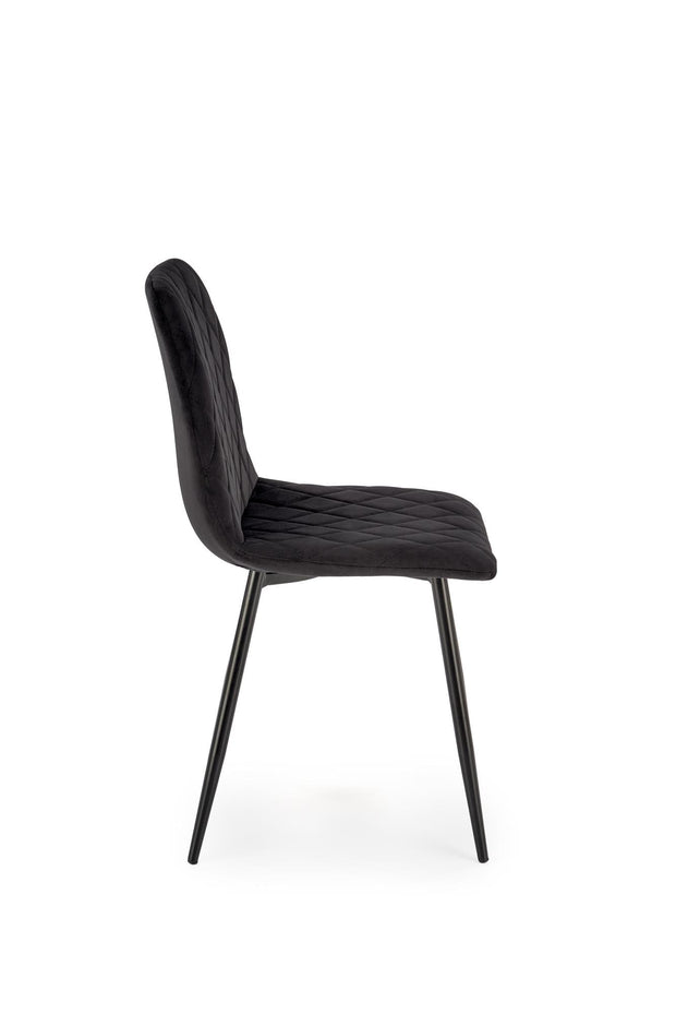 Sedia da pranzo in velluto K525 Nero (2)