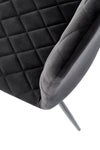 Sedia da pranzo in velluto K525 Nero (4)