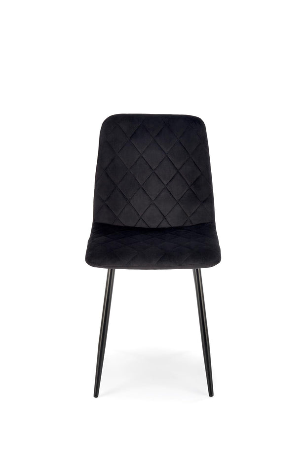 Sedia da pranzo in velluto K525 Nero (7)