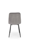 Sedia da pranzo in velluto K526 Grigio (1)
