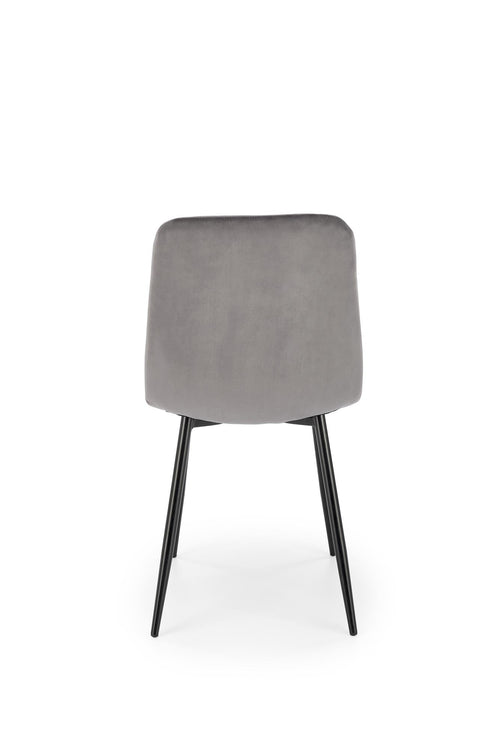 Sedia da pranzo in velluto K526 Grigio (1)
