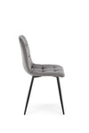 Sedia da pranzo in velluto K526 Grigio (2)