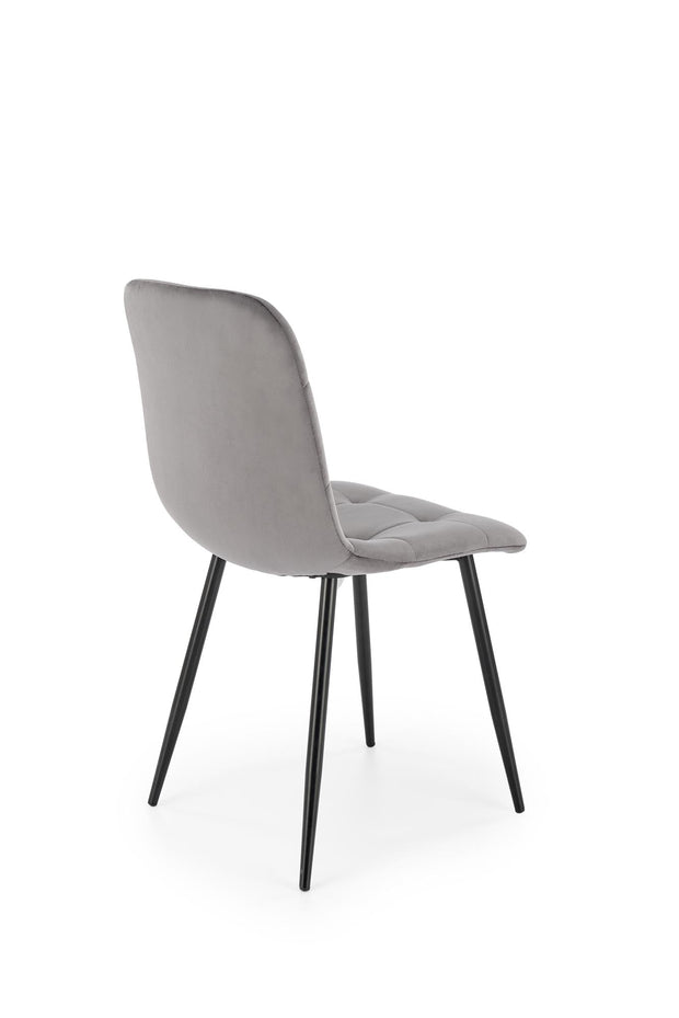 Sedia da pranzo in velluto K526 Grigio (4)