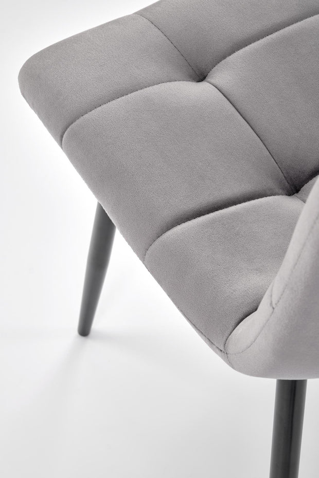 Sedia da pranzo in velluto K526 Grigio (6)