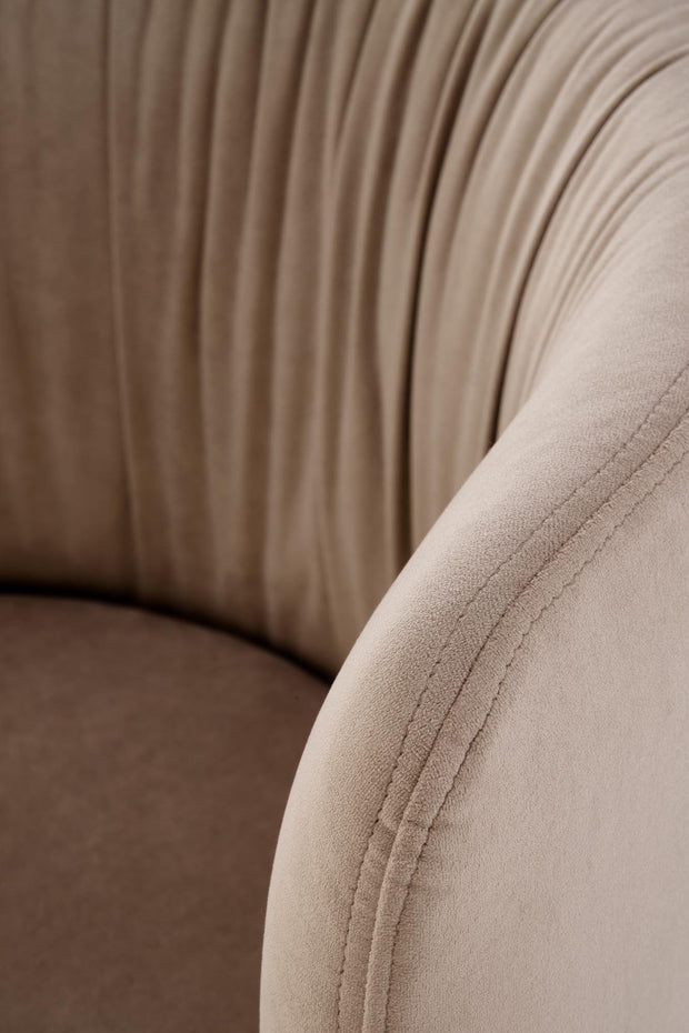 Sedia da pranzo in velluto K531 Beige (4)