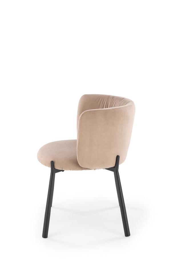 Sedia da pranzo in velluto K531 Beige (6)