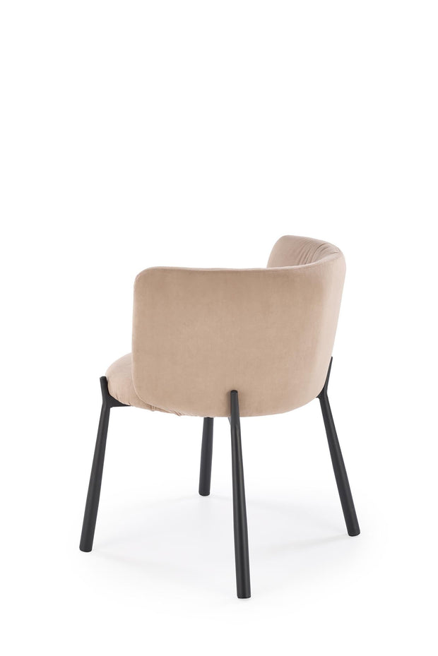 Sedia da pranzo in velluto K531 Beige (7)
