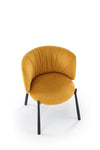 Sedia da pranzo in velluto K531 Giallo (1)