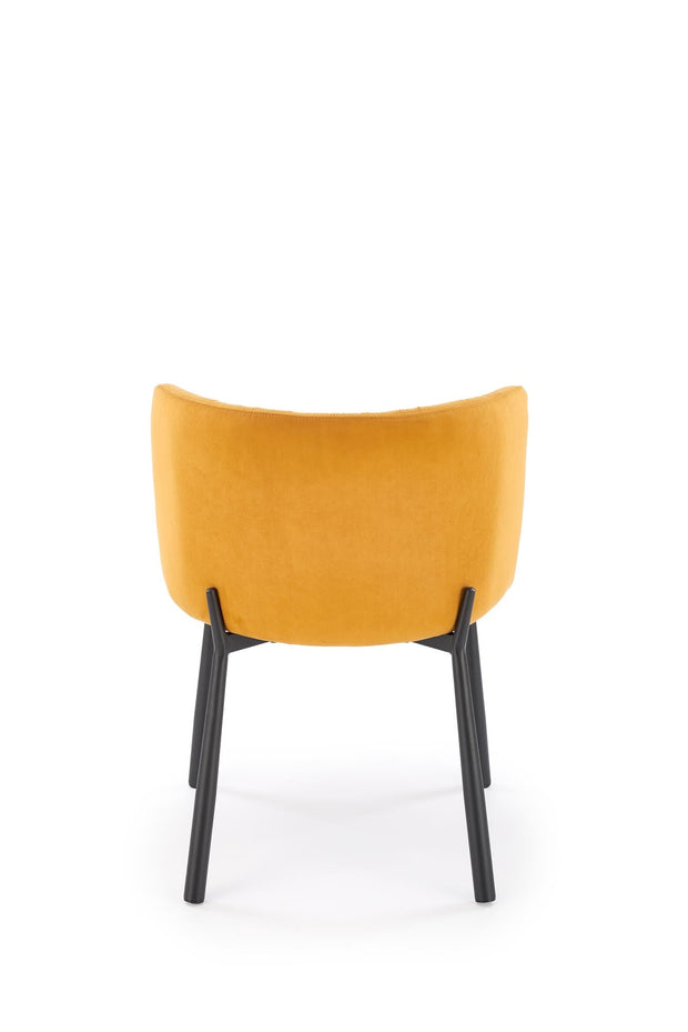 Sedia da pranzo in velluto K531 Giallo (2)