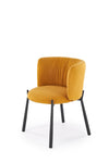 Sedia da pranzo in velluto K531 Giallo (4)