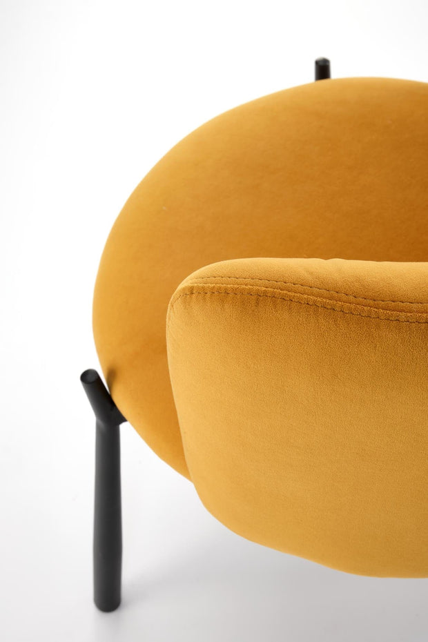 Sedia da pranzo in velluto K531 Giallo (7)