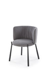 Sedia da pranzo in velluto K531 Grigio
