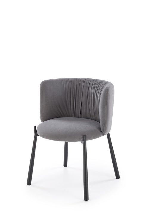 Sedia da pranzo in velluto K531 Grigio
