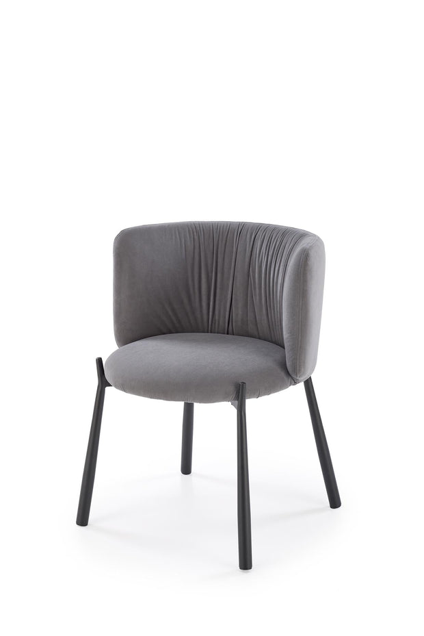Sedia da pranzo in velluto K531 Grigio
