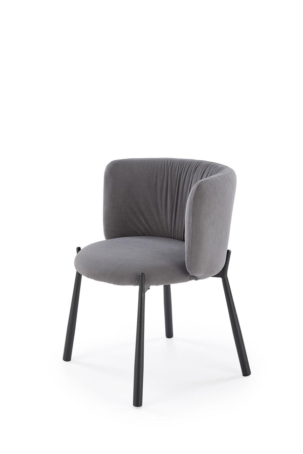 Sedia da pranzo in velluto K531 Grigio (3)
