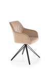 Sedia da pranzo in velluto K535 Beige (4)