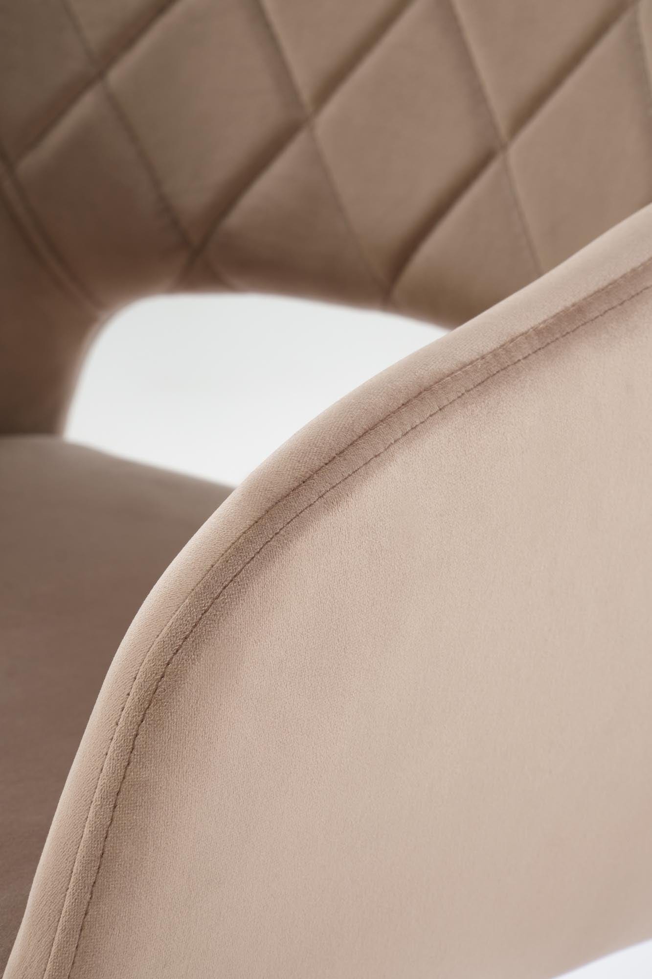 Sedia da pranzo in velluto K535 Beige (7)