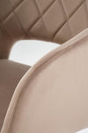 Sedia da pranzo in velluto K535 Beige (7)