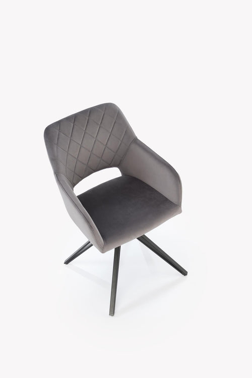 Sedia da pranzo in velluto K535 Grigio (1)