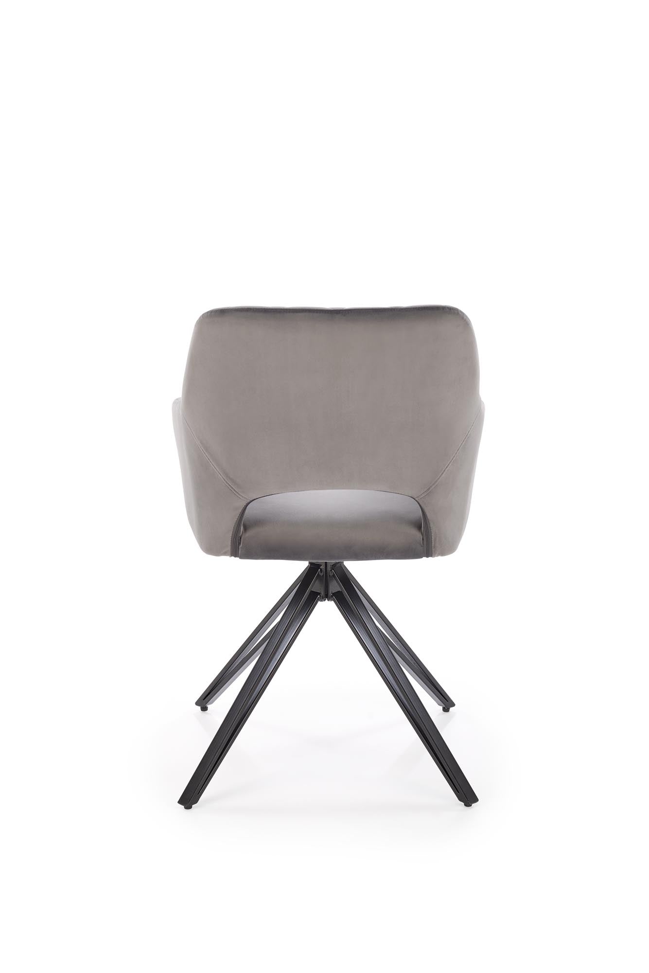 Sedia da pranzo in velluto K535 Grigio (2)