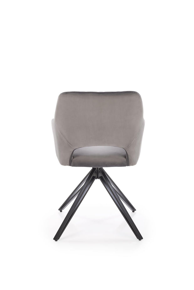 Sedia da pranzo in velluto K535 Grigio (2)
