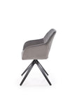 Sedia da pranzo in velluto K535 Grigio (3)