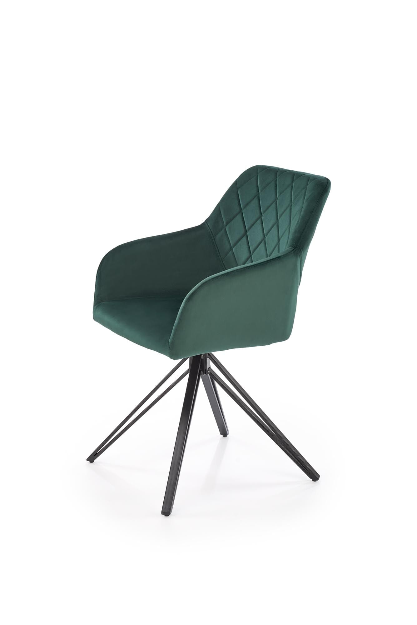 Sedia da pranzo in velluto K535 Verde (3)