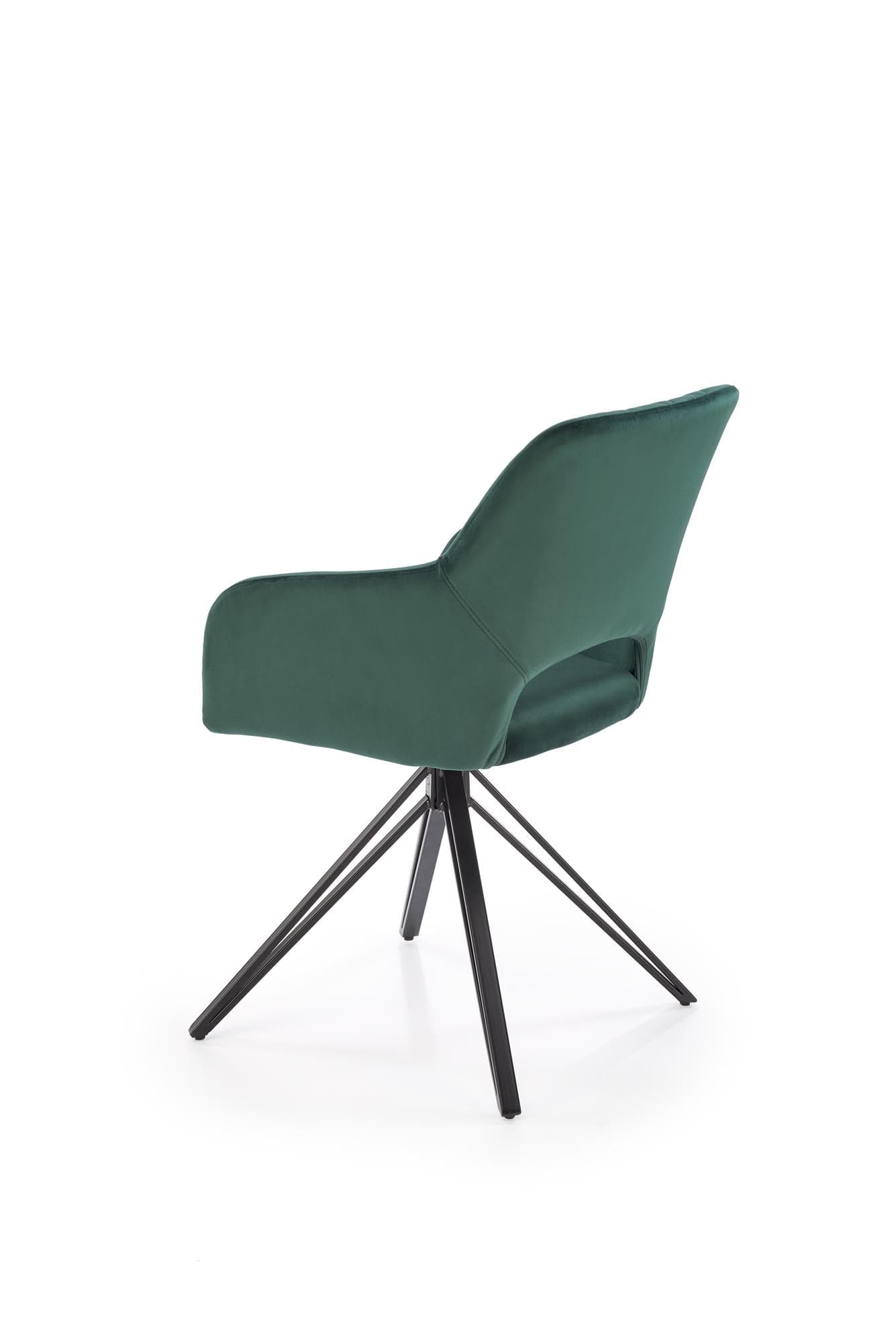 Sedia da pranzo in velluto K535 Verde (4)
