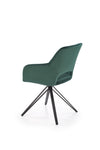 Sedia da pranzo in velluto K535 Verde (4)