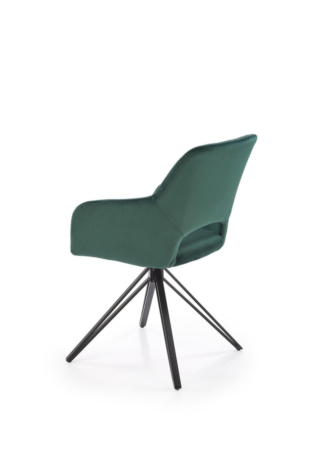 Sedia da pranzo in velluto K535 Verde (4)