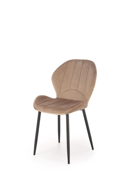Sedia da pranzo in velluto K538 Beige
