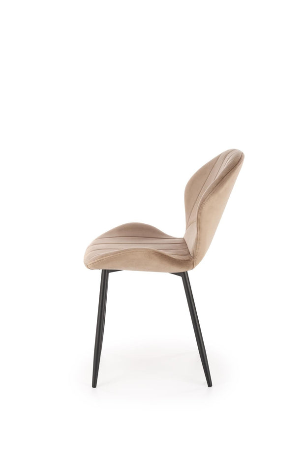 Sedia da pranzo in velluto K538 Beige (2)