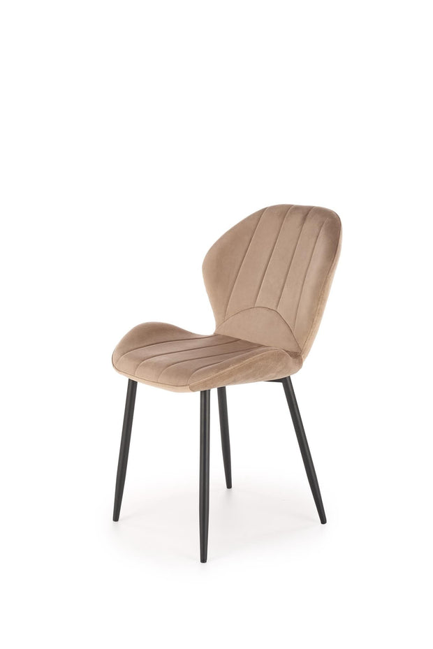 Sedia da pranzo in velluto K538 Beige (3)