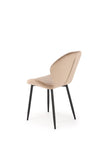 Sedia da pranzo in velluto K538 Beige (4)