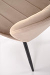 Sedia da pranzo in velluto K538 Beige (5)
