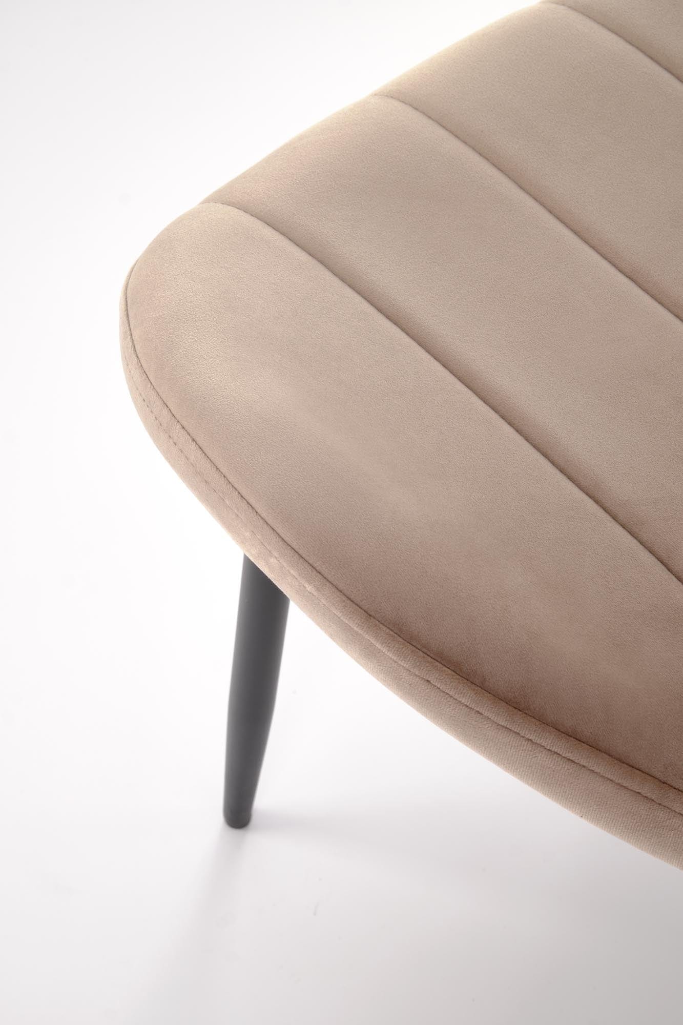 Sedia da pranzo in velluto K538 Beige (6)