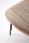 Sedia da pranzo in velluto K538 Beige (6)