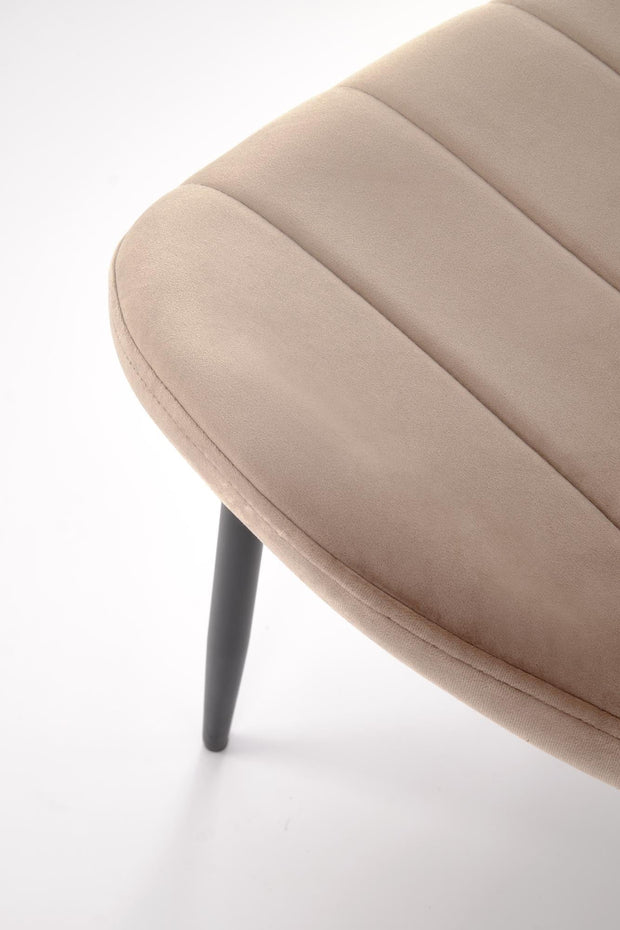 Sedia da pranzo in velluto K538 Beige (6)