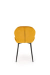 Sedia da pranzo in velluto K538 Giallo (1)